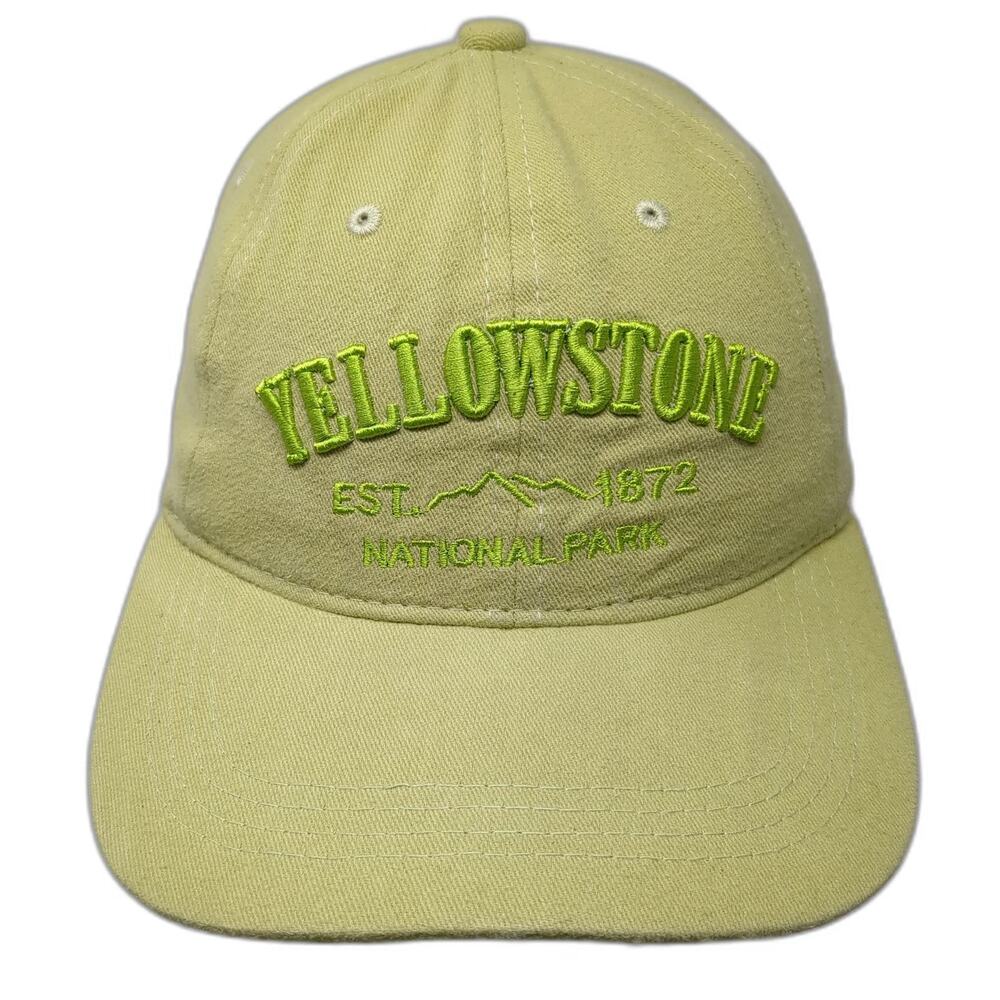 Green One Size Baseball Cap Hat Yellowstone National Park Slideback Mountain